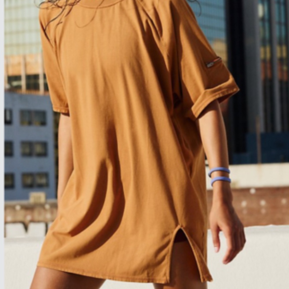 Free People Movement Hot Shot Camel Tunic Tee Dress